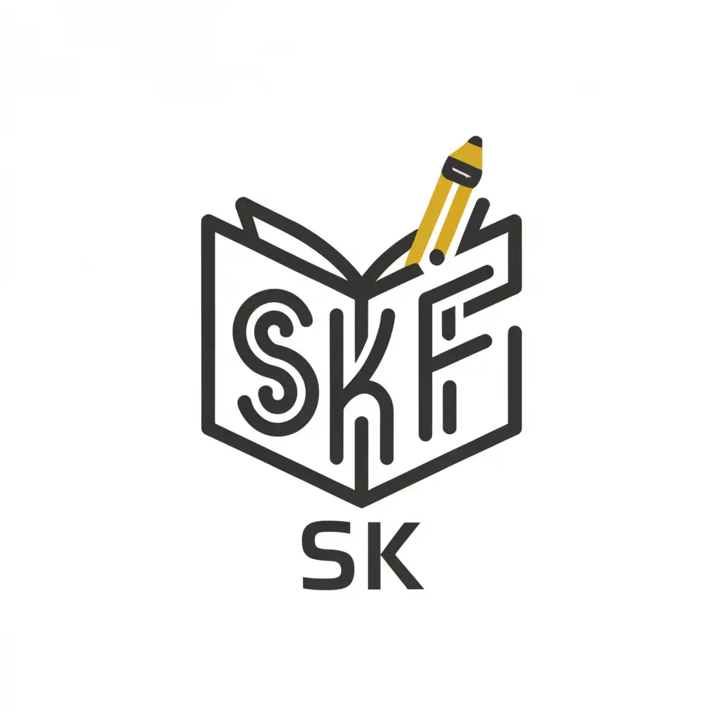 a logo design,with the text "SKF", main symbol:School materials,Moderate,be used in Nonprofit industry,clear background