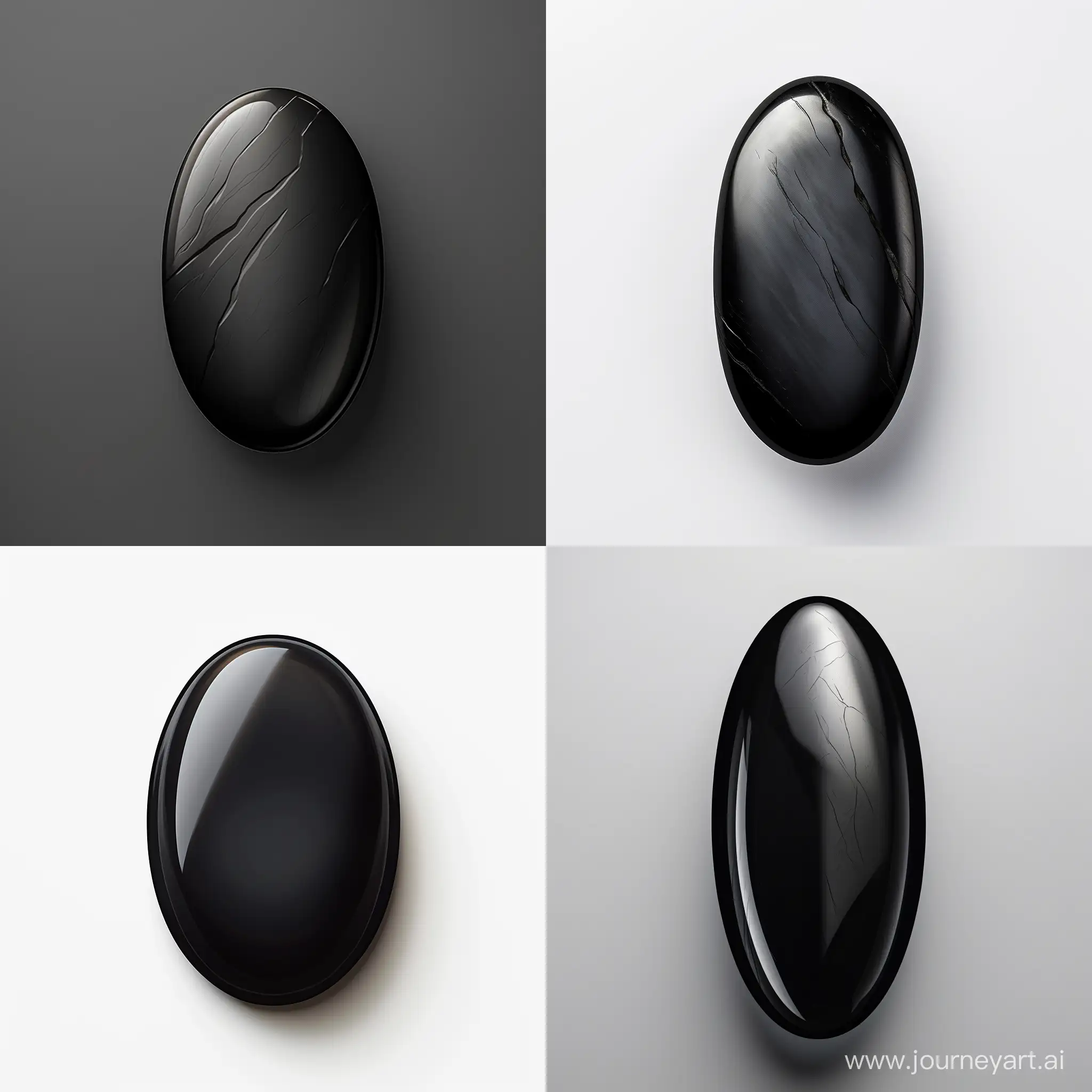 Elegant-Black-Oval-Stone-Cabochon-on-White-Background-ArtStation-Style