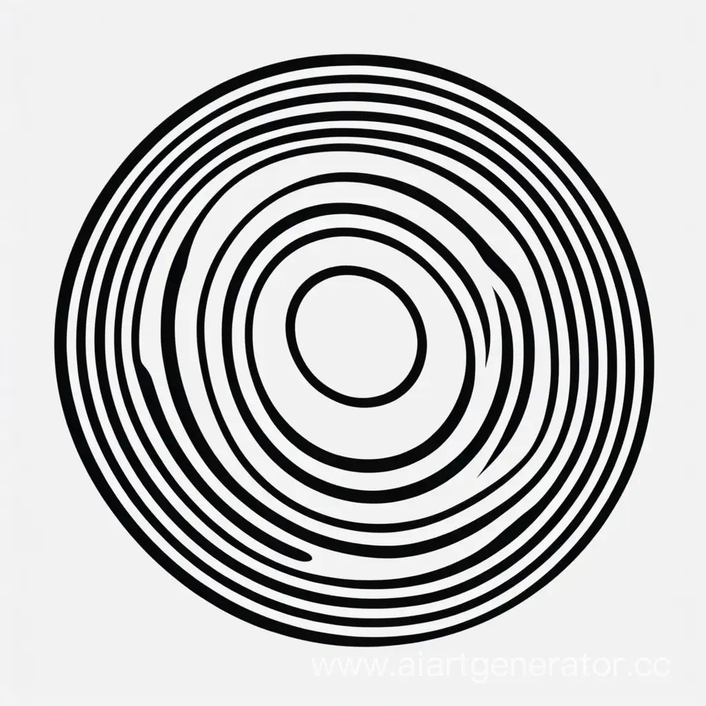 минималистичный черно белый логотип 
 из трех линий, образующий круг
