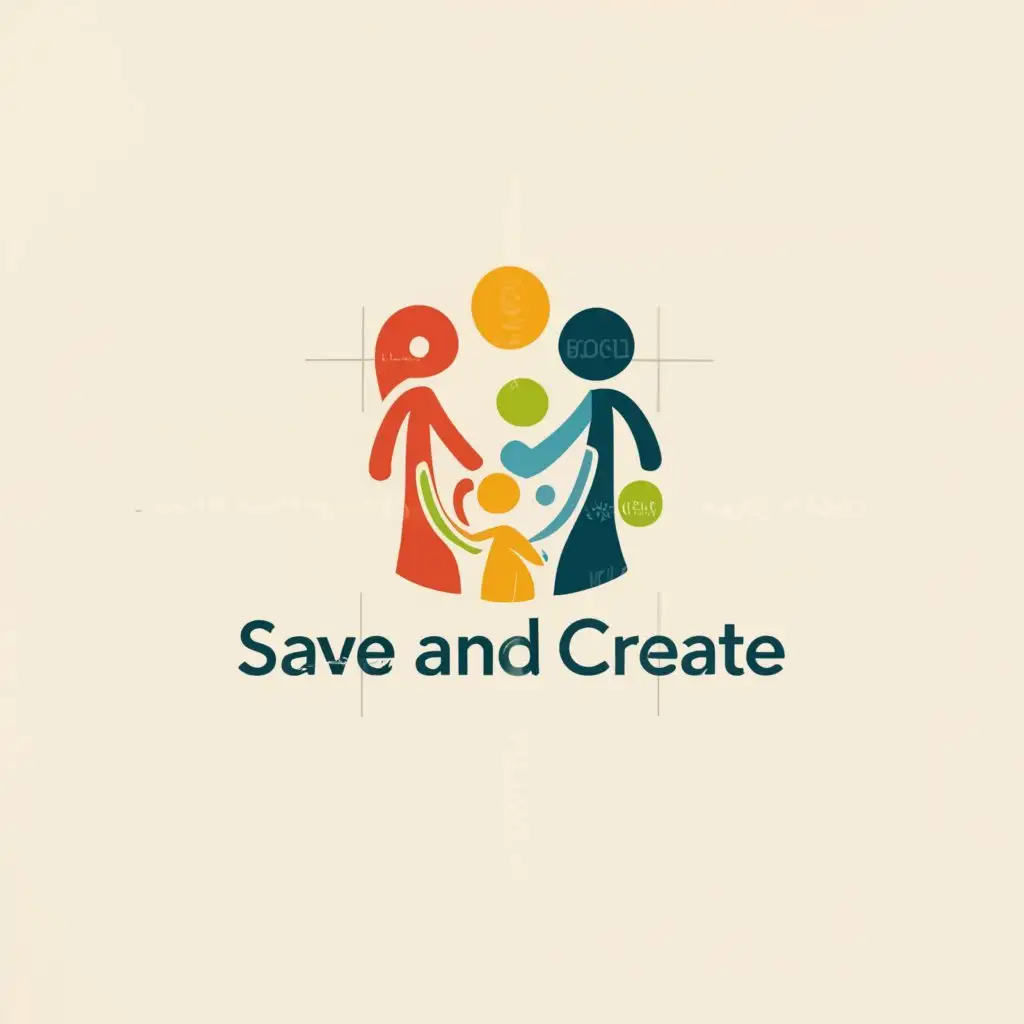 a logo design,with the text "Save and Create", main symbol:family life,Moderate,be used in Nonprofit industry,clear background