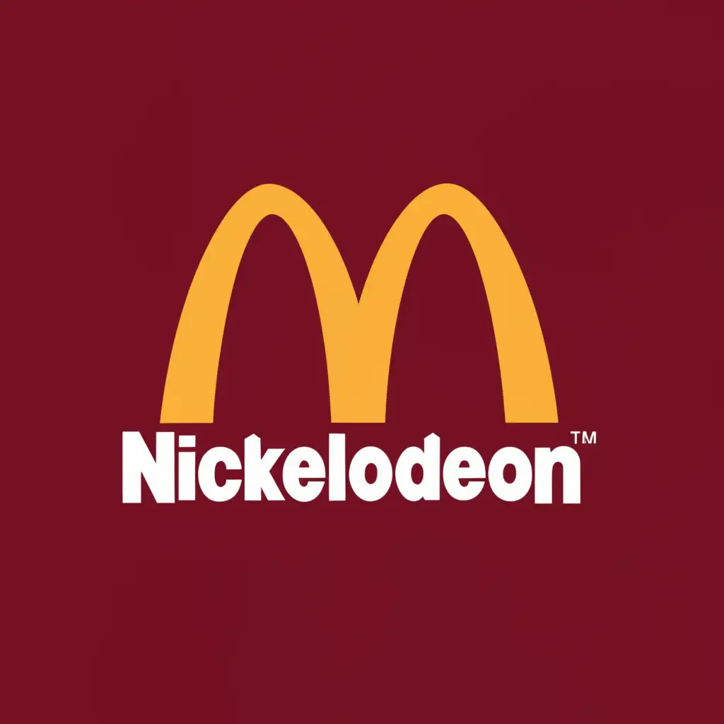 a logo design,with the text "McDonald's", main symbol:Nickelodeon,Moderate,clear background