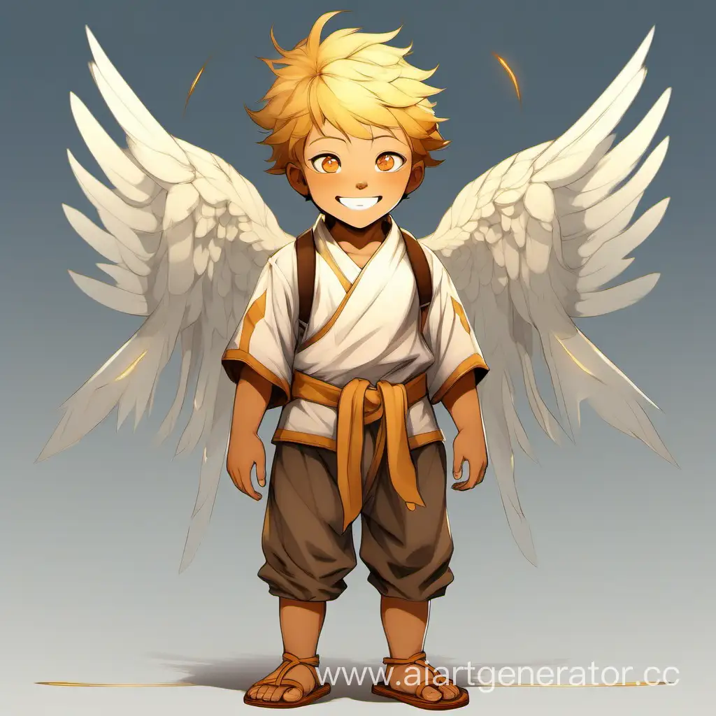 Smiling-Boy-with-Cloudlike-Hair-and-Golden-Eyes-in-White-Attire