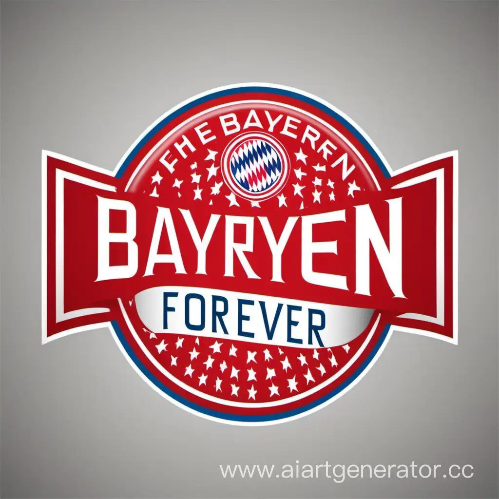 Логотип  с надписью Bayern Forever
