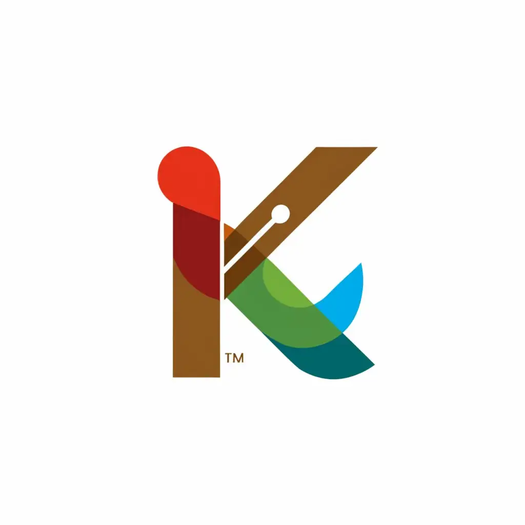 a logo design, with the text 'Kufre's Kitchen', main symbol: KK, Moderate, be used in Restaurant industry, clear background, colors: dark cyan, ocean blue and red