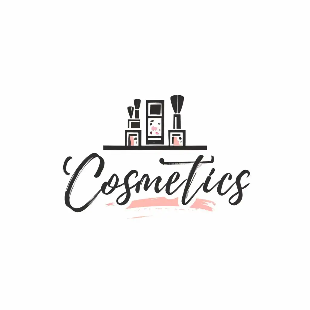 a logo design,with the text "Cosmetics", main symbol:Cosmetics village,Moderate,be used in Beauty Spa industry,clear background