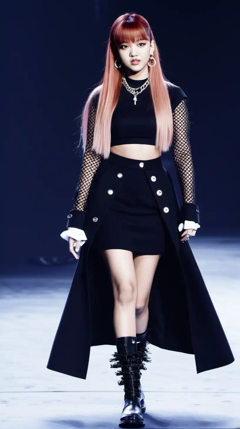 Lisa Struts the Fashion Week Stage with Bold Elegance