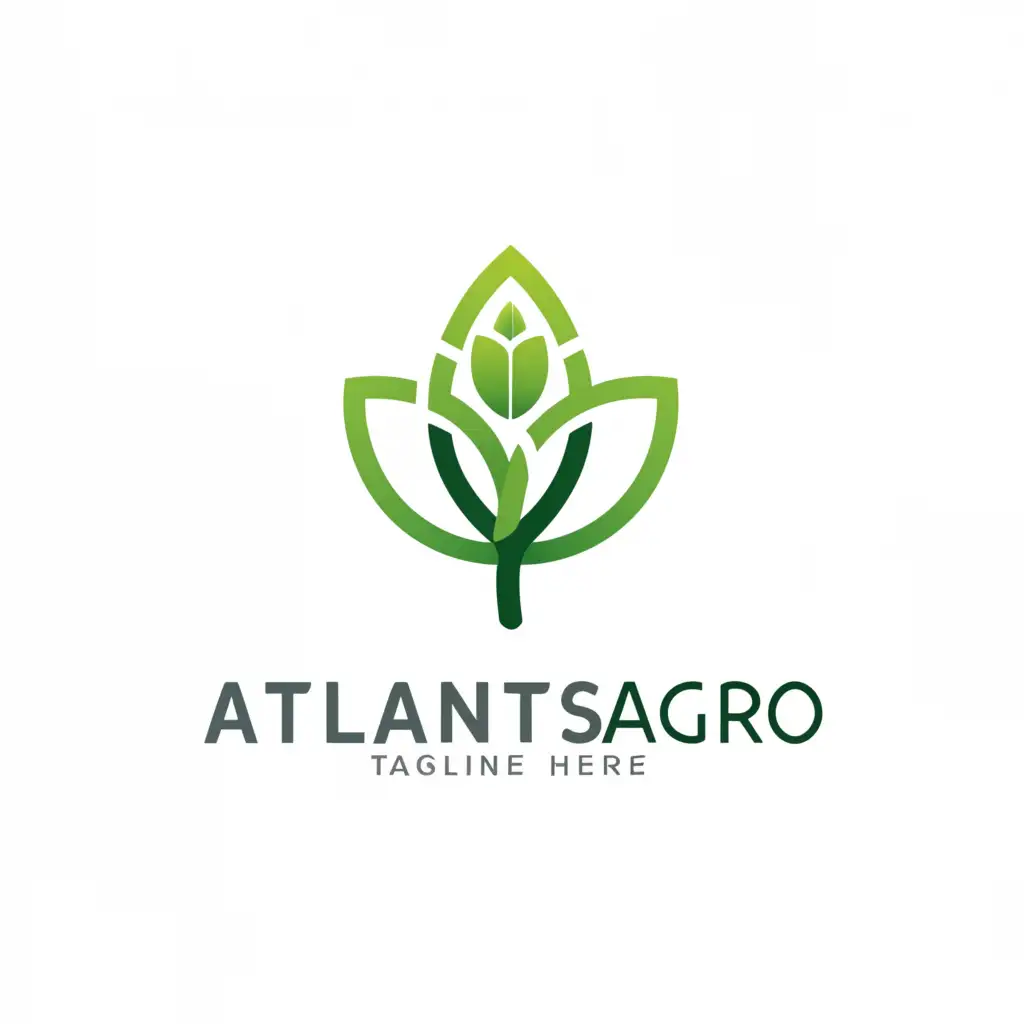 a logo design,with the text "Atlantis Agro", main symbol:agricultural products,Minimalistic,clear background