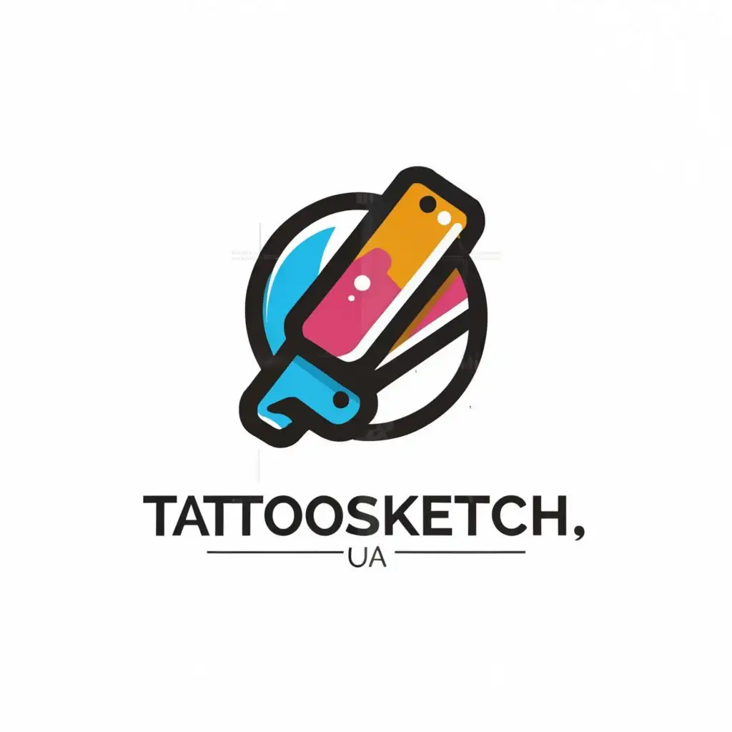 a logo design,with the text "Tattoosketch.ua", main symbol:Paint 
,Moderate,be used in Internet industry,clear background