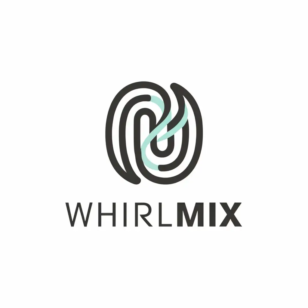a logo design,with the text "WhirlMix", main symbol:Whirl,Moderate,clear background
