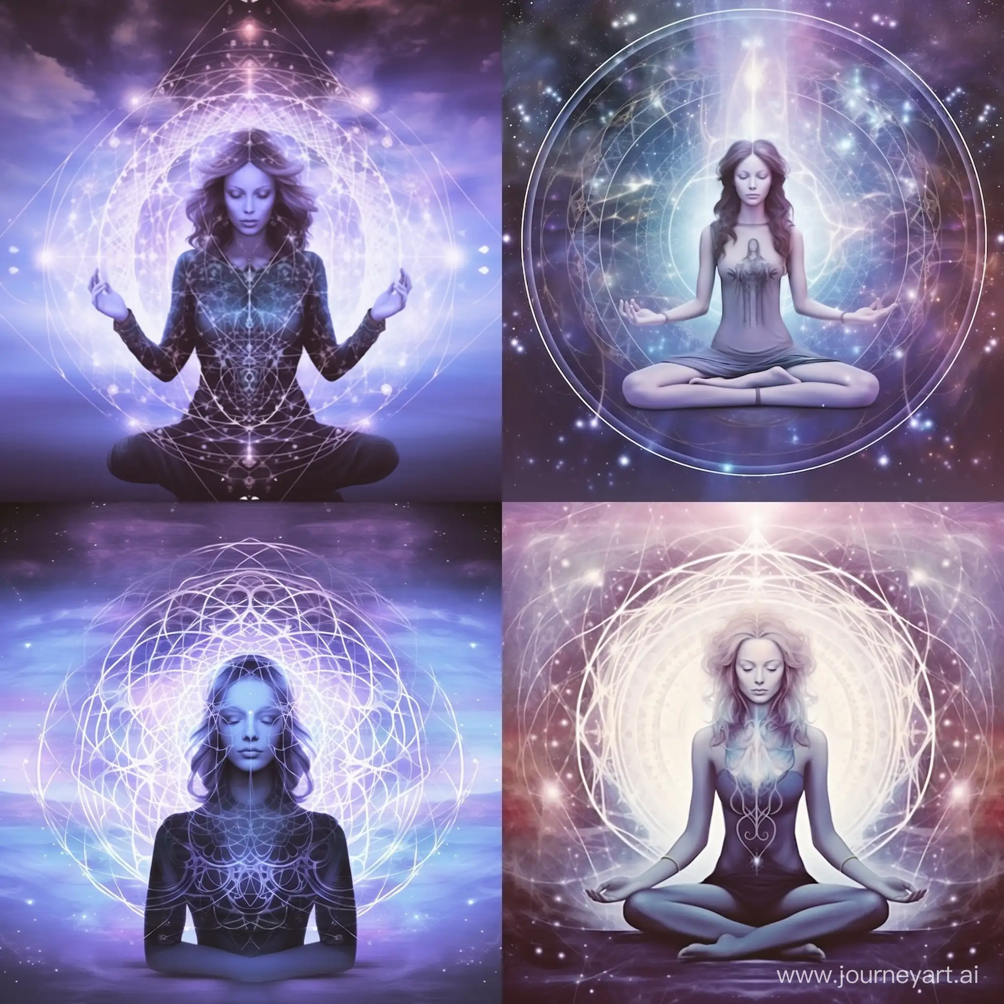 Serene-Meditation-Beautiful-Woman-Dissolving-into-VioletLilac-Molecules