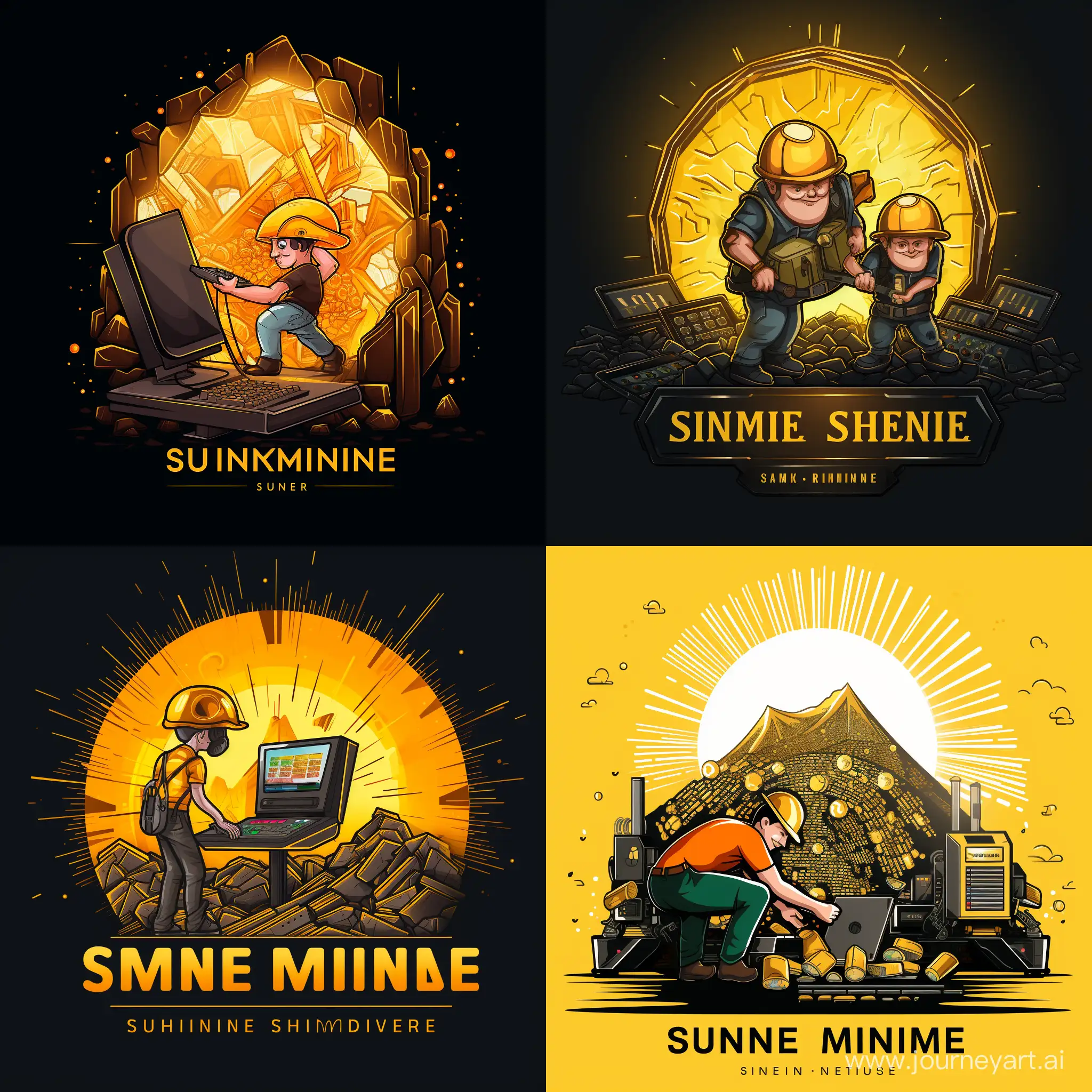 Sunshine-Miner-Logo-Computer-Chip-Style-Malware-Art