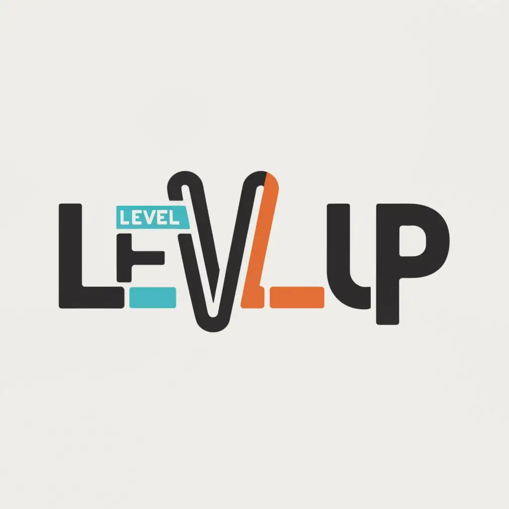 a logo design,with the text "LEVEL UP", main symbol:AM,Moderate,clear background
