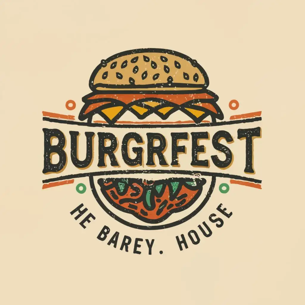 LOGO-Design-for-Burgerfest-The-Barley-House-Bold-Typography-and-Iconic-Burger-Emblem-for-the-Restaurant-Industry