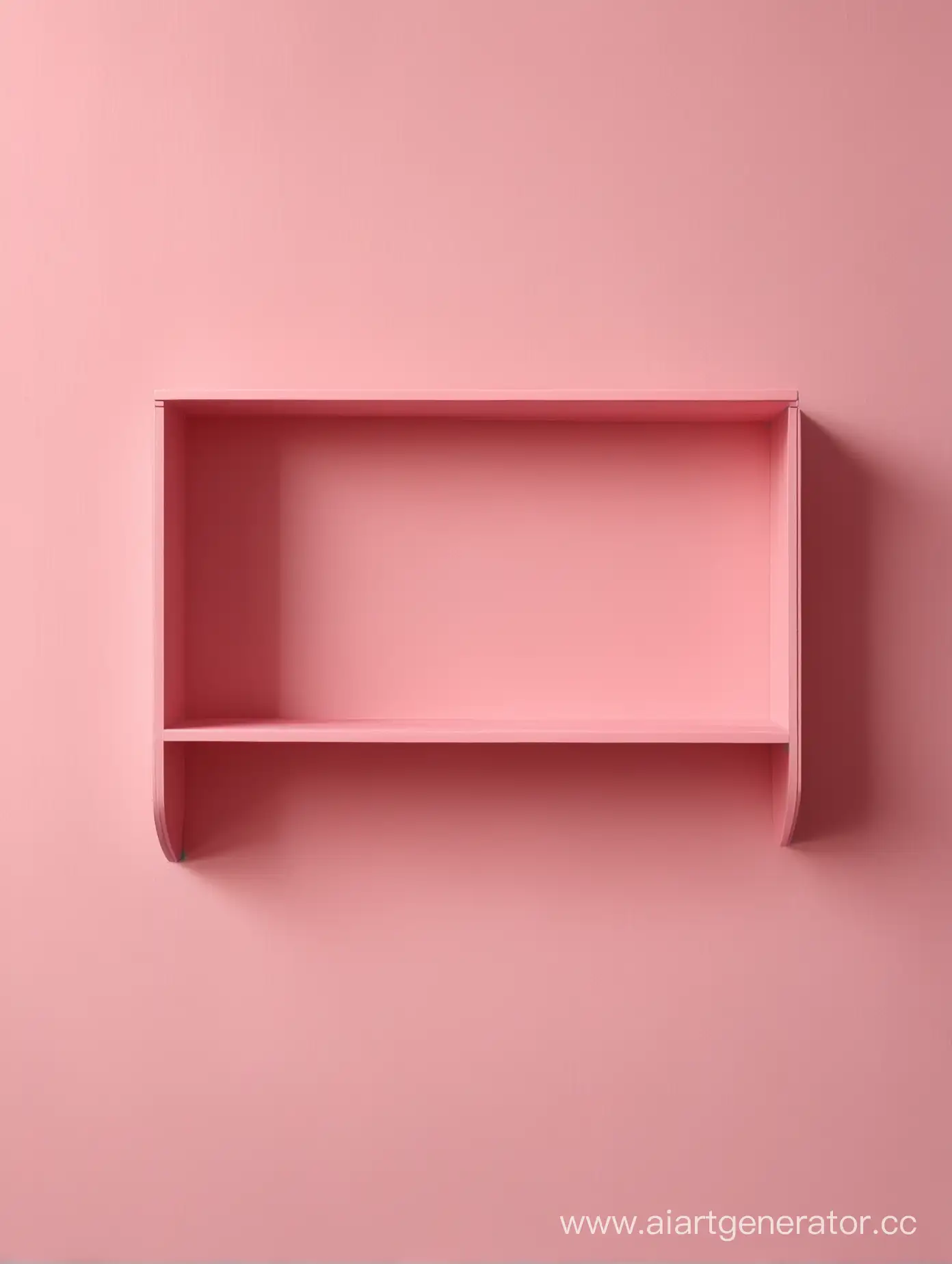 Pink-Floating-Shelves-on-a-Pink-Wall