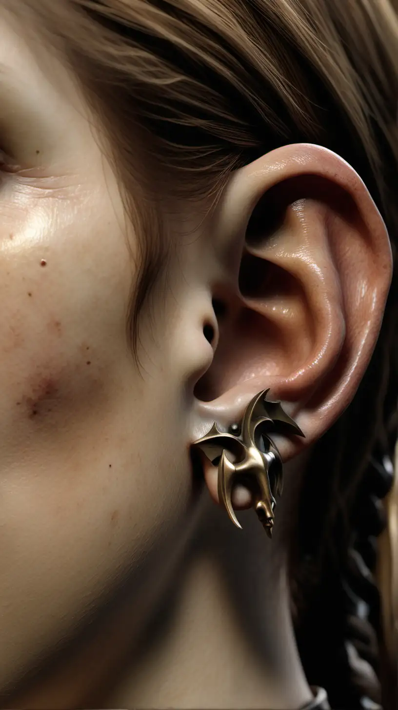 someone whispering in Joan of arc's ear, up close. hyper realistic