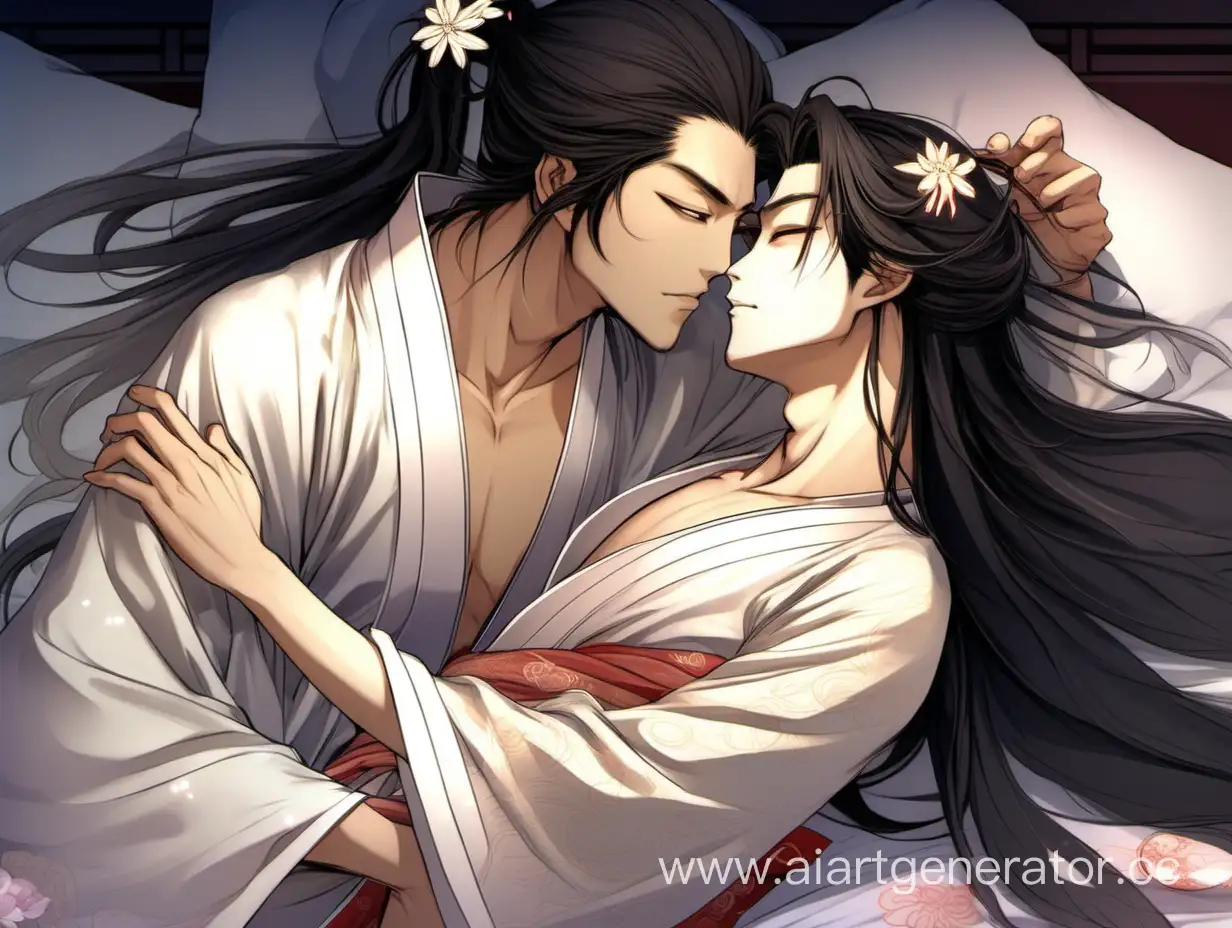 Intimate-Moment-Two-Men-Embracing-in-Hanfu-with-Flowing-Hair