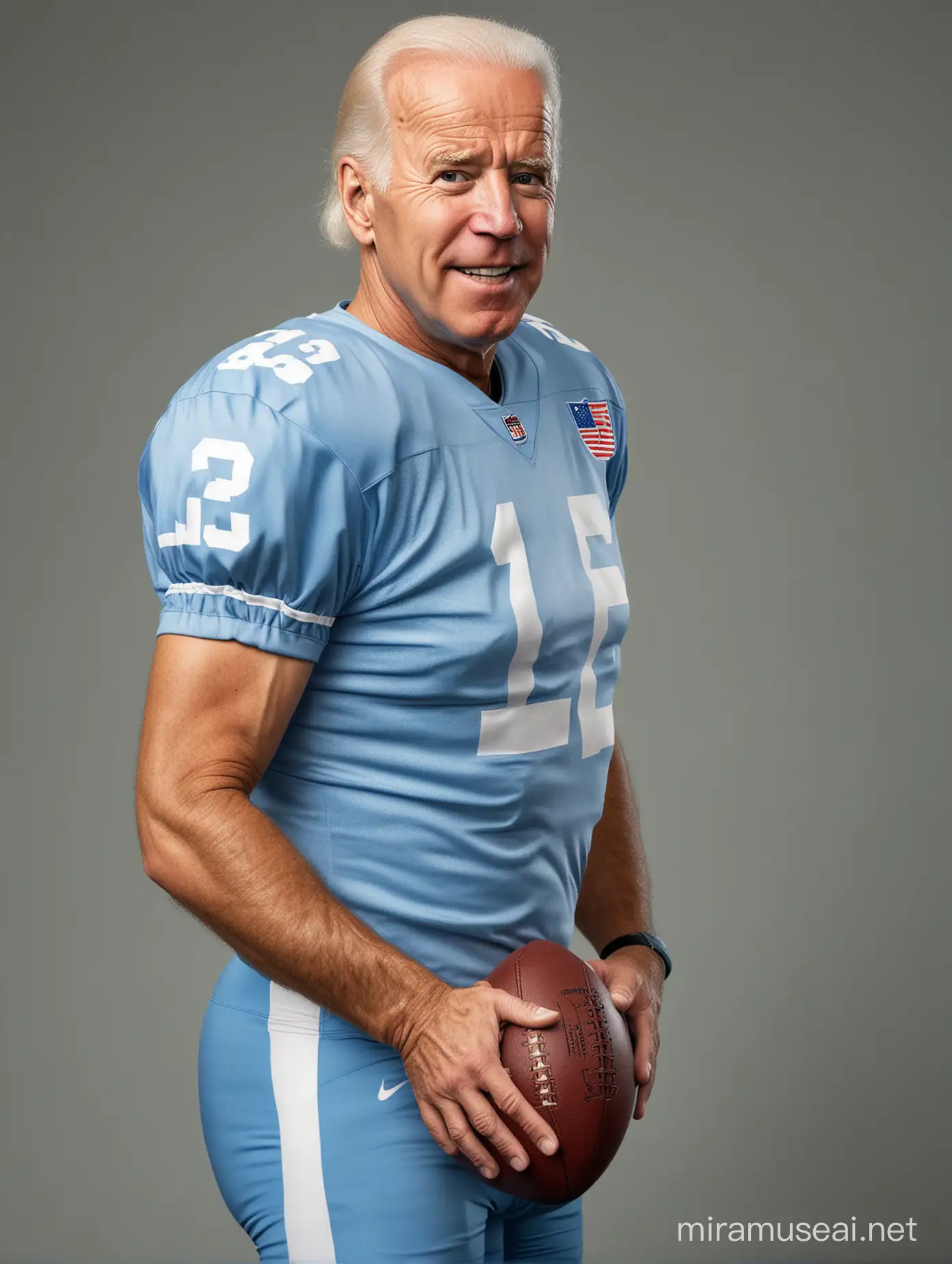 Presidential Touchdown Joe Biden in Football Gear