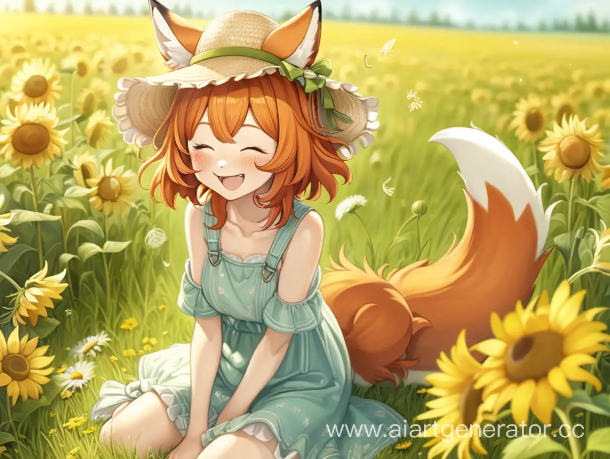 Happy-Girls-with-Animal-Ears-Enjoying-Sunny-Day-in-Vibrant-Field