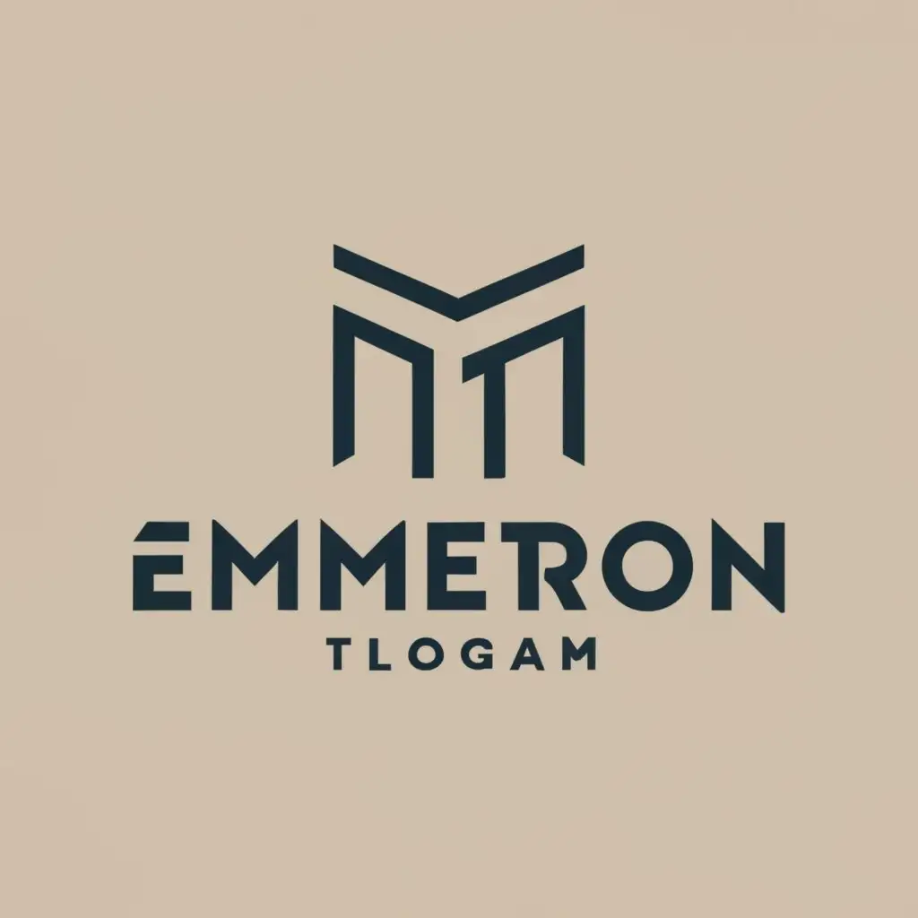 logo, mu letter, with the text "emmetron", typography, be used in Finance industry