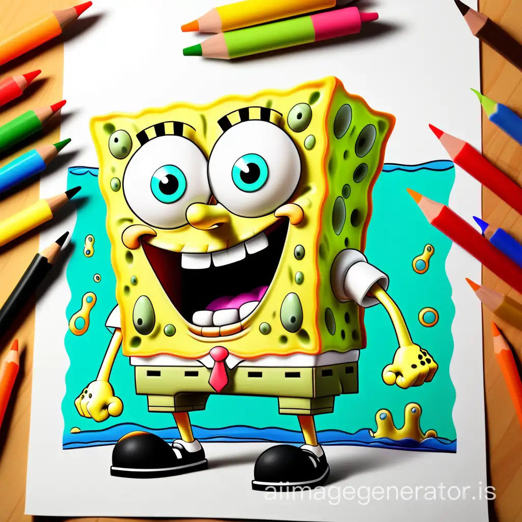 picture of SpongeBob for coloring