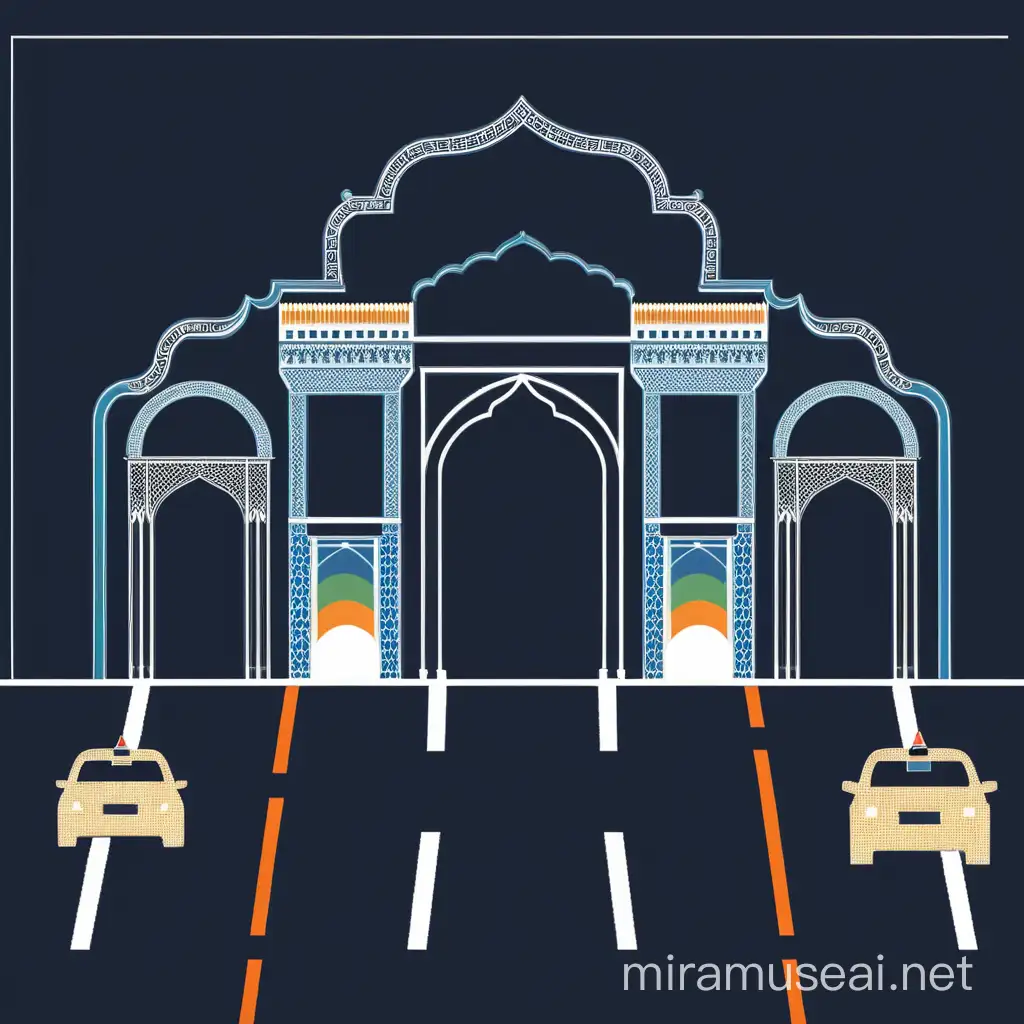 Customs Gates and Roadways Qalyubia Governorate Logo Inspired Design