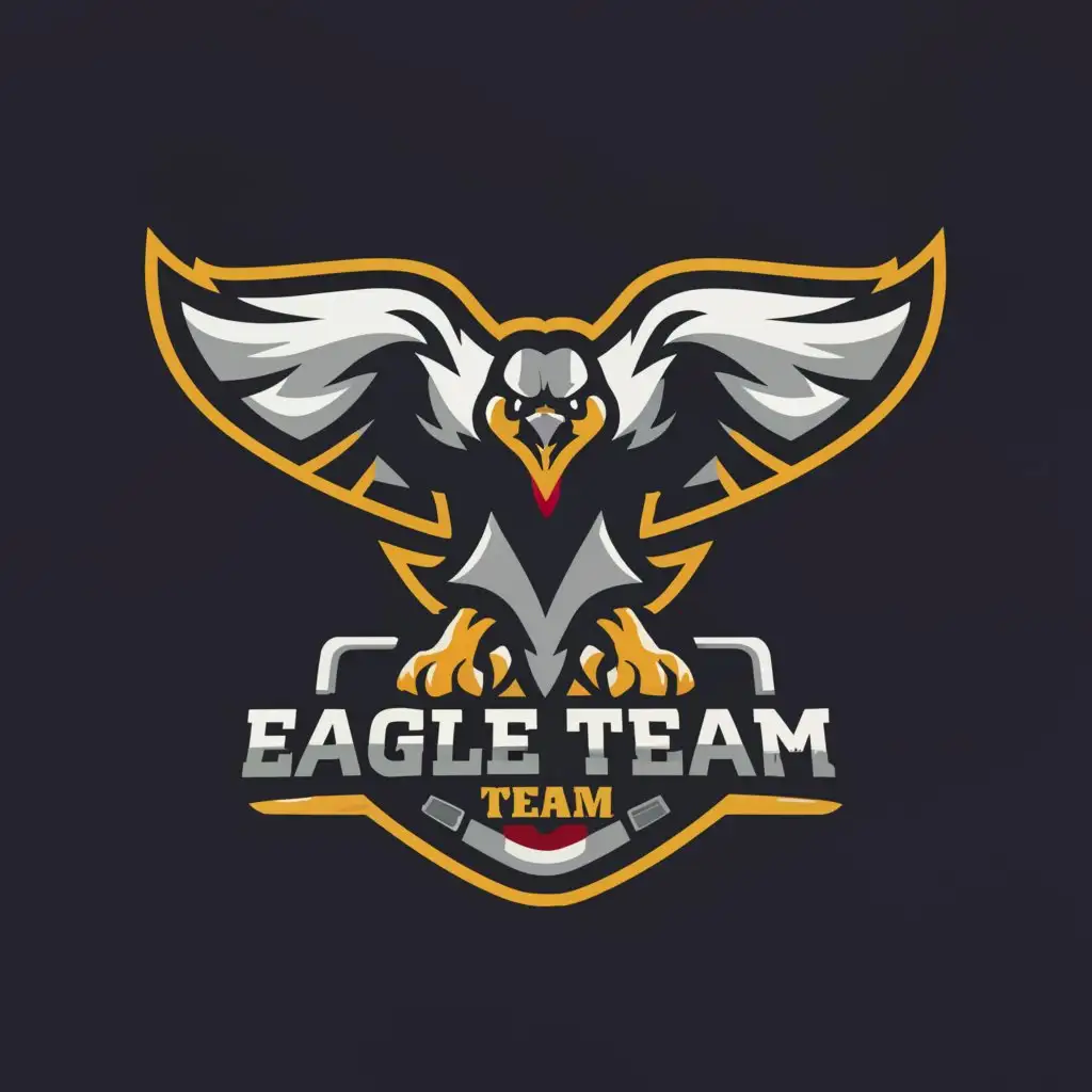 LOGO-Design-for-Eagle-Team-Gaming-Theme-with-Dynamic-Wings-and-Pixelated-Badge