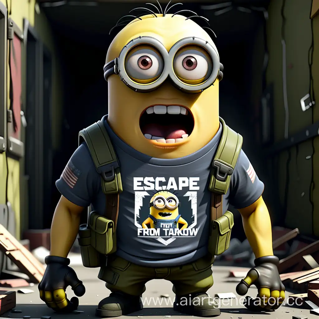Minion-Character-in-Escape-from-Tarkov-TShirt