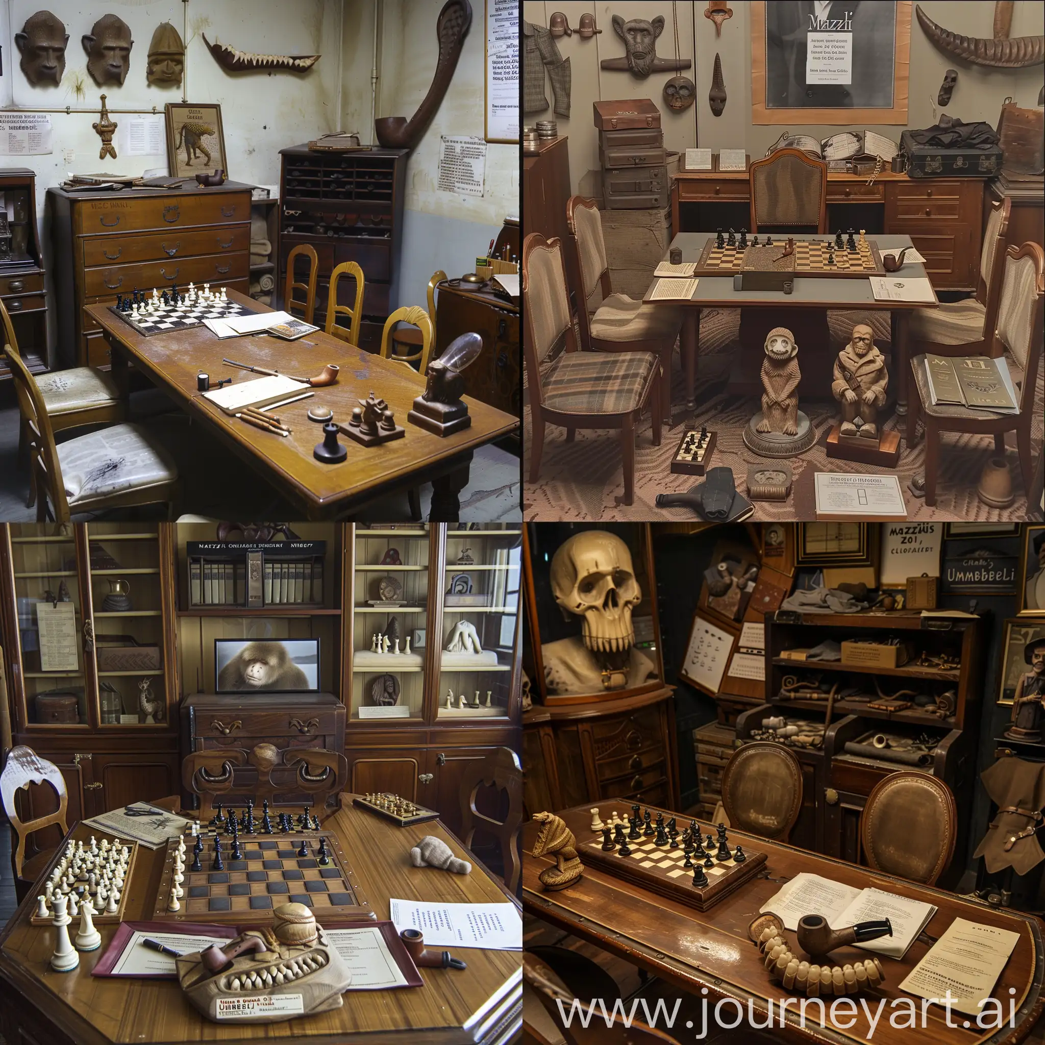 Captains-Negotiation-Room-with-Chess-Set-and-Zoological-Handbook