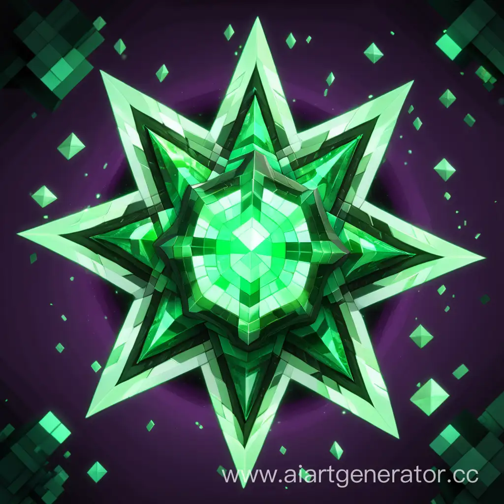 Vibrant-Green-Nether-Star-in-Minecraft
