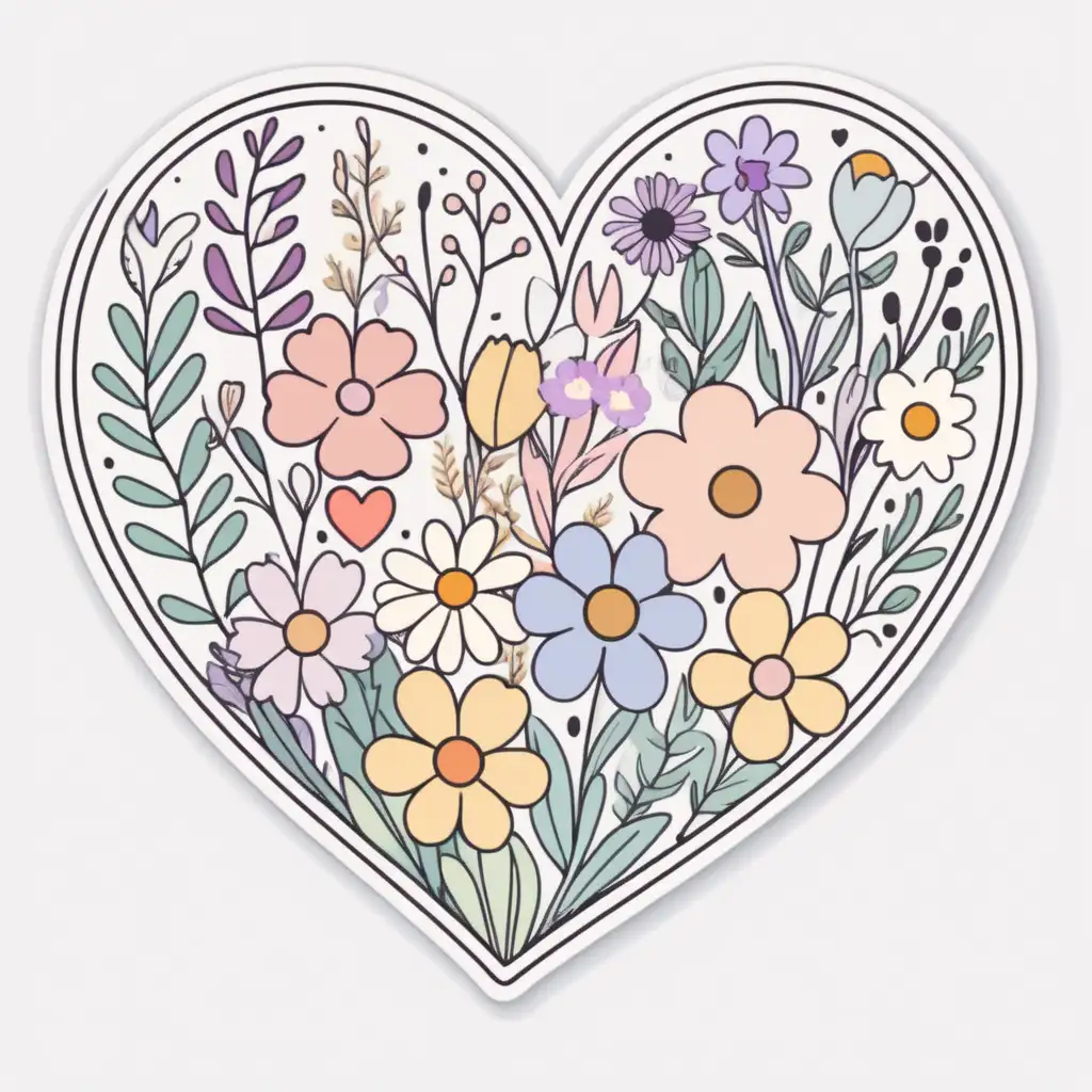 Fairytale Wildflower Floral Watercolor Clip Art Graphics Collection