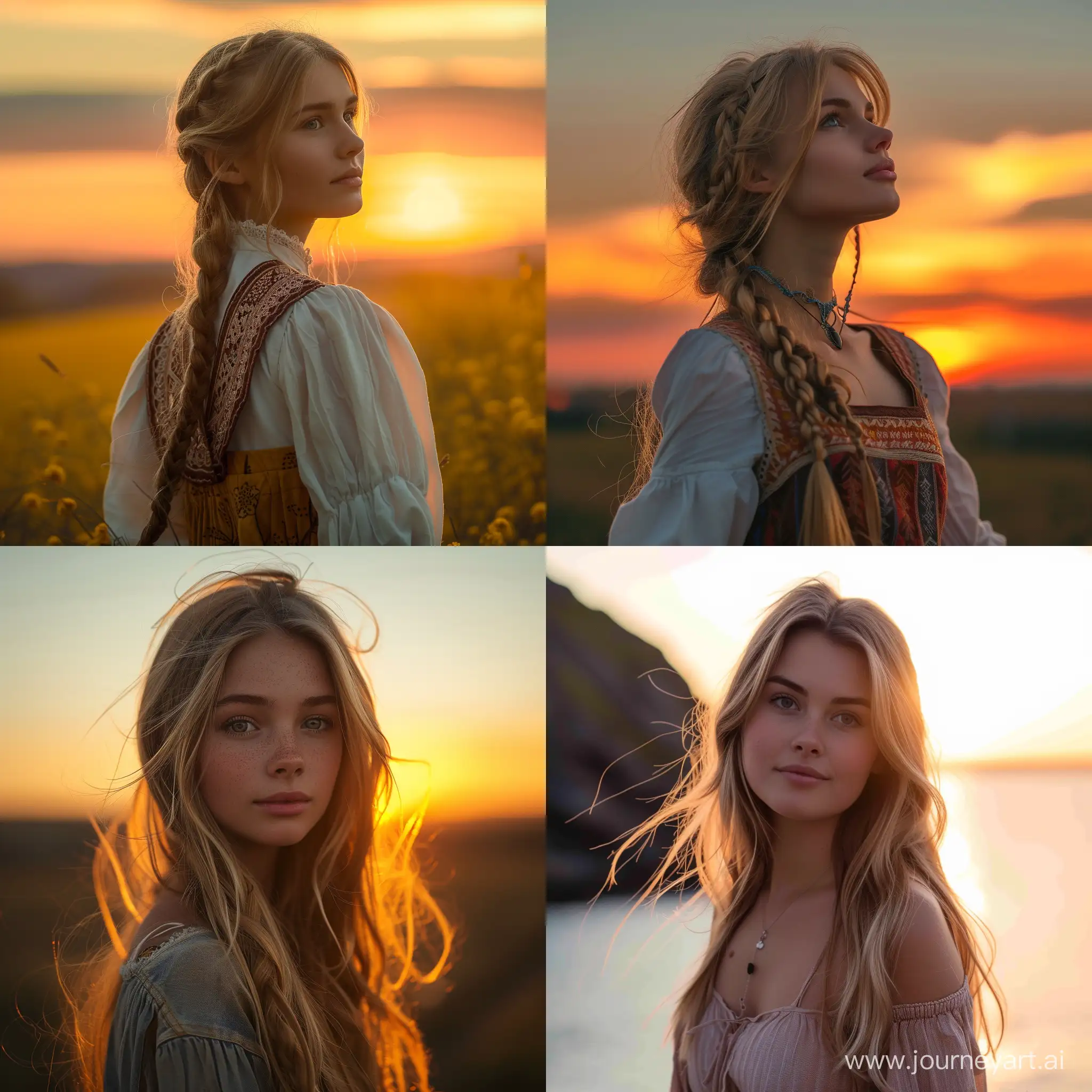 Stunning-Scandinavian-Girl-Silhouetted-by-Sunset