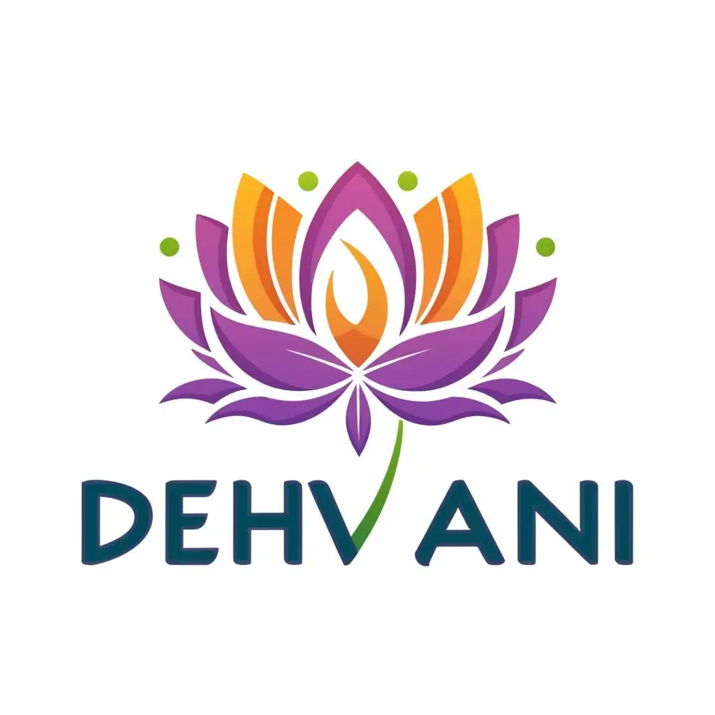 logo, lotus, with the text "dehvaani", typography, be used in Home Family industry