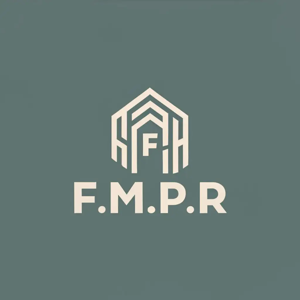 logo, logo, perspective logo of a skyscraper and Moroccan door, with the text "F.M.P.R", typography, be used in Medical Dental industry