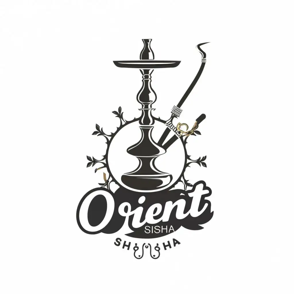 logo, Hookah, with the text "Orient Shisha", typography