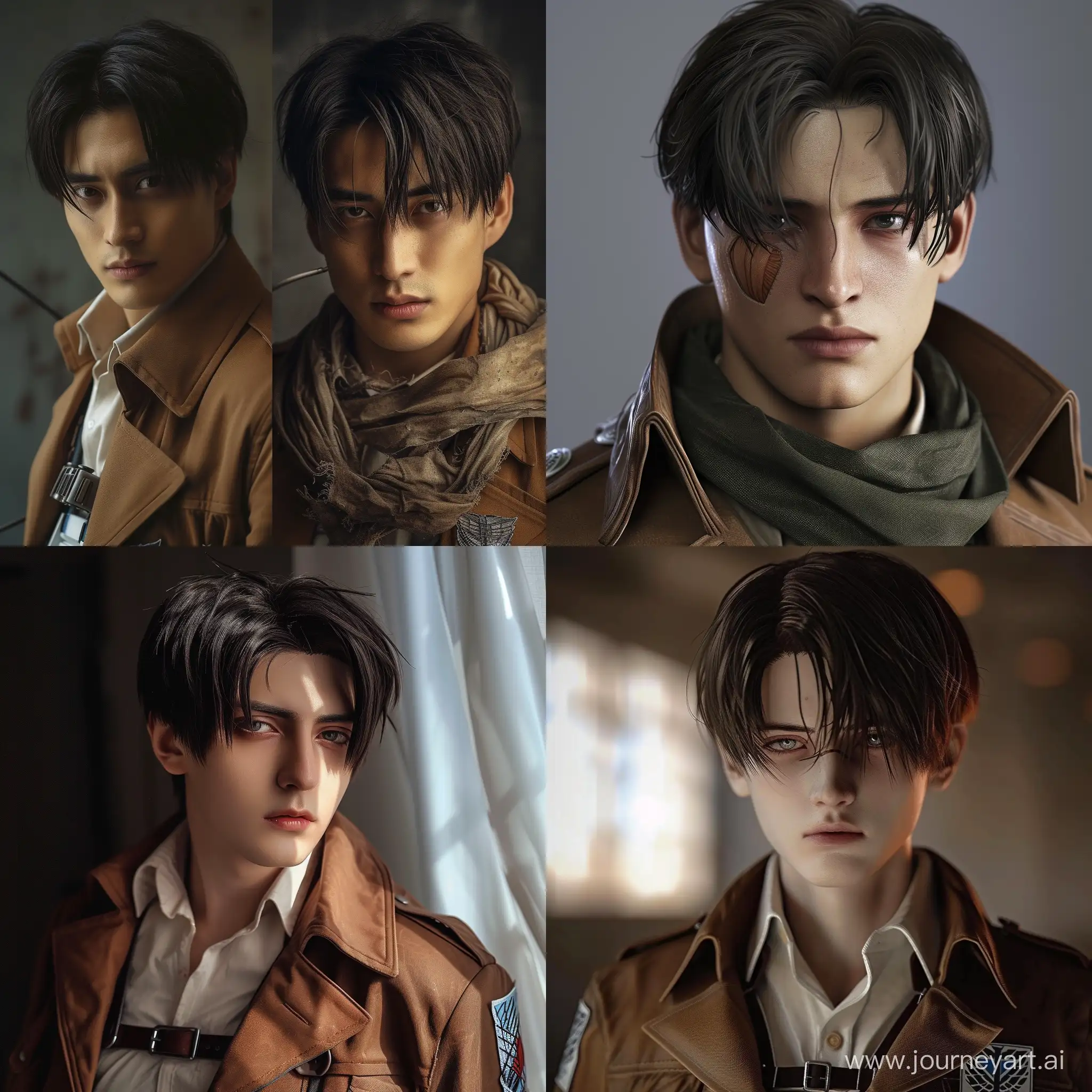 Realistic Levi Ackerman from attack on titan live in his 30s