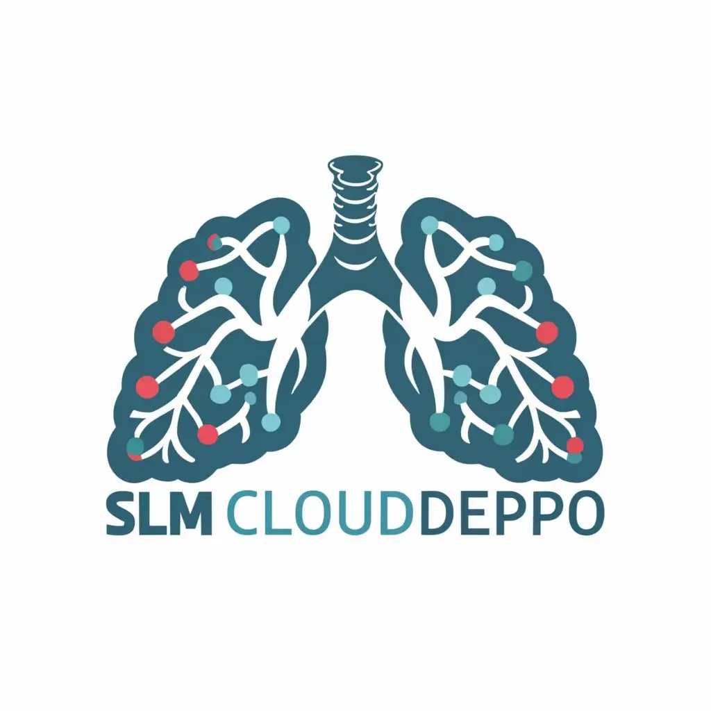 logo, lung, with the text "SLM Clouddepo 1.0", typography