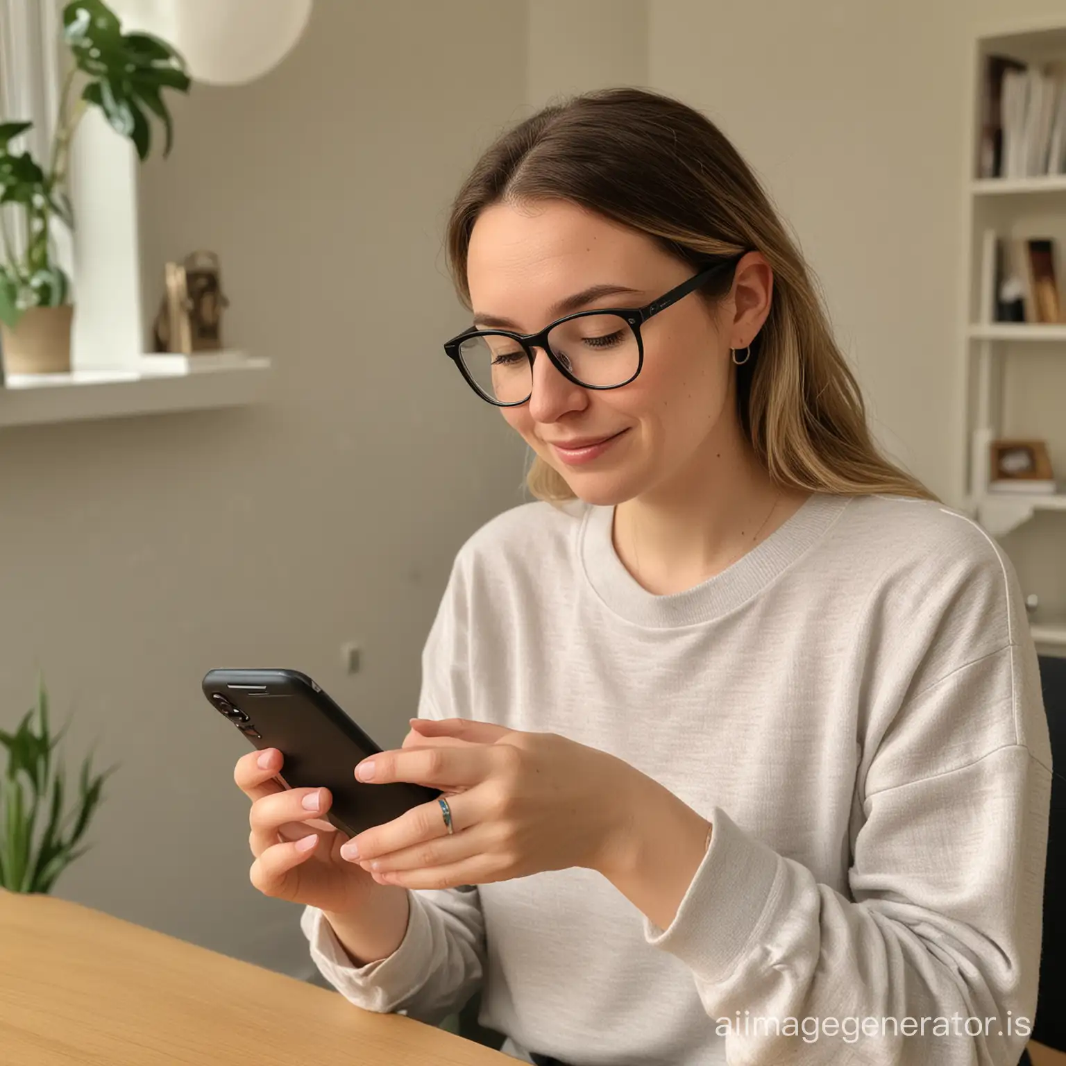 Confident-Woman-Multitasking-with-Smartphone