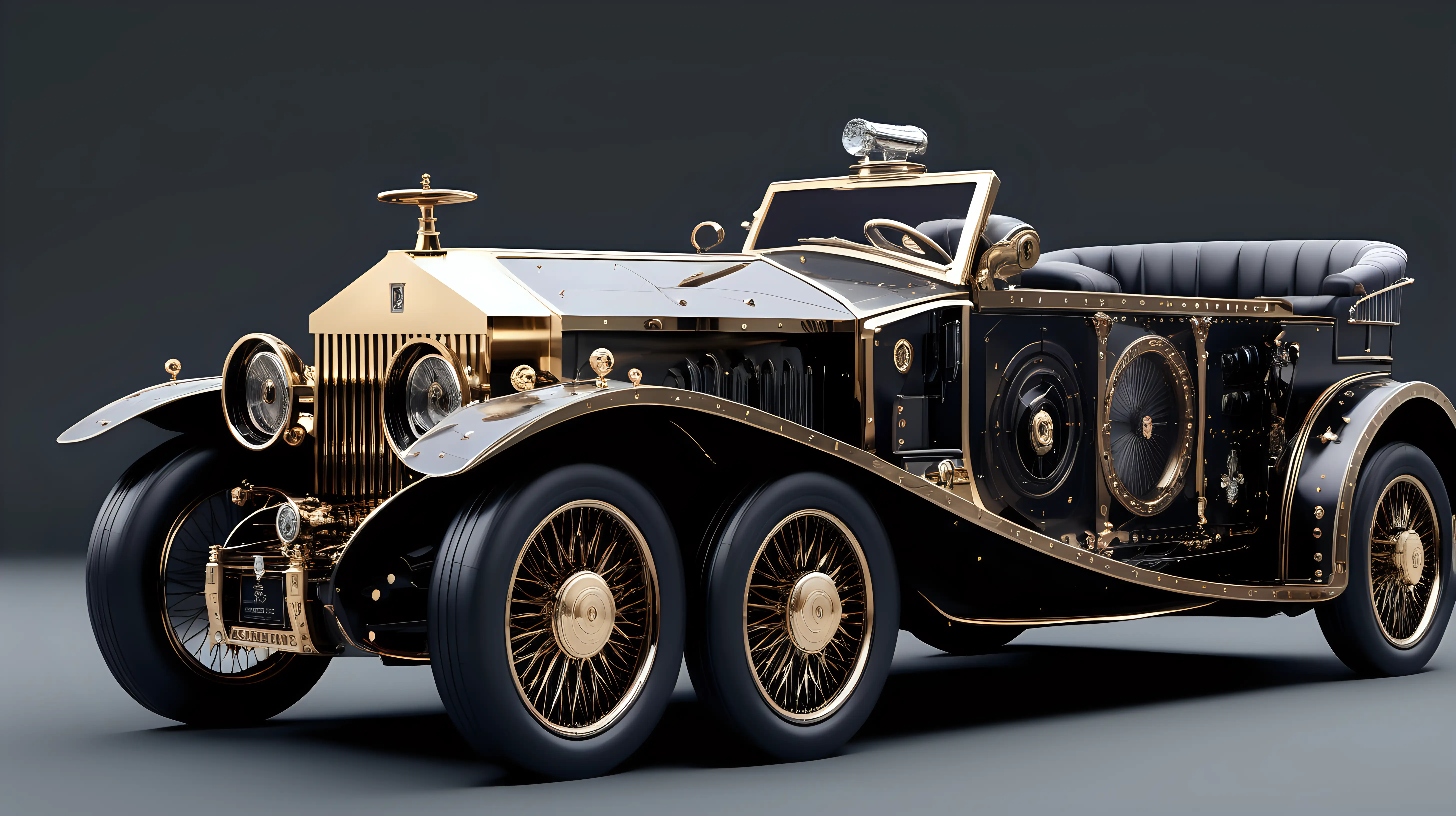 Steampunk Rolls Royce Adventure Retro Futuristic Journey in a Vintage Vehicle