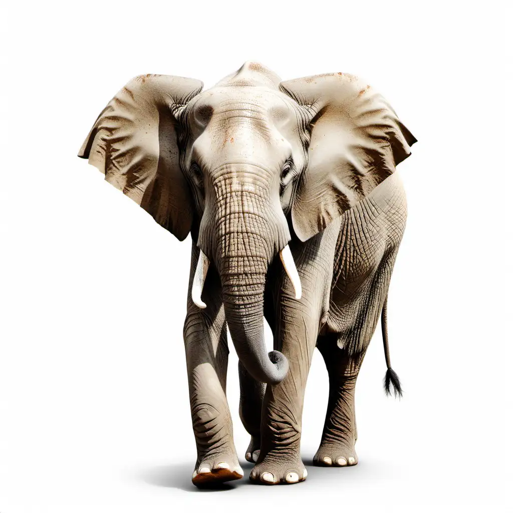 elephant white background