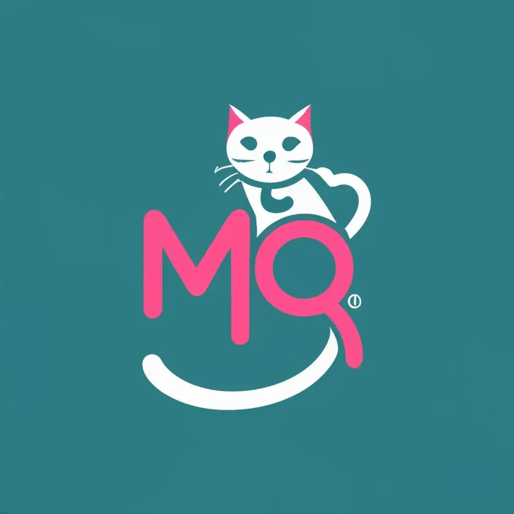 logo, cat, with the text "mQ", typography, be used in Education industry