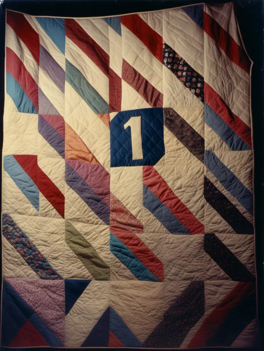 Vintage Patchwork Quilt Number 1 Photo with Cinematic Appeal