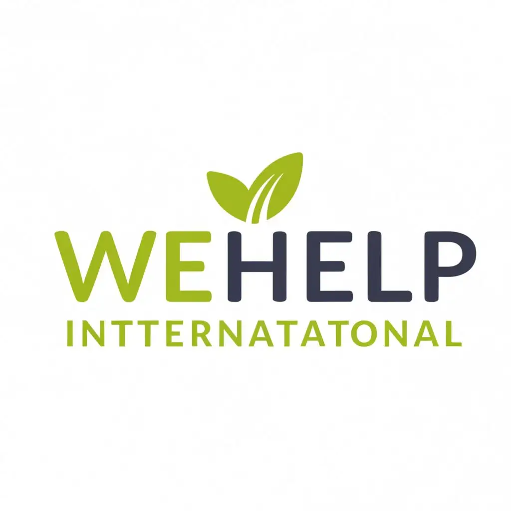 logo, sustainability, with the text "WeHelp International", typography, be used in Nonprofit industry