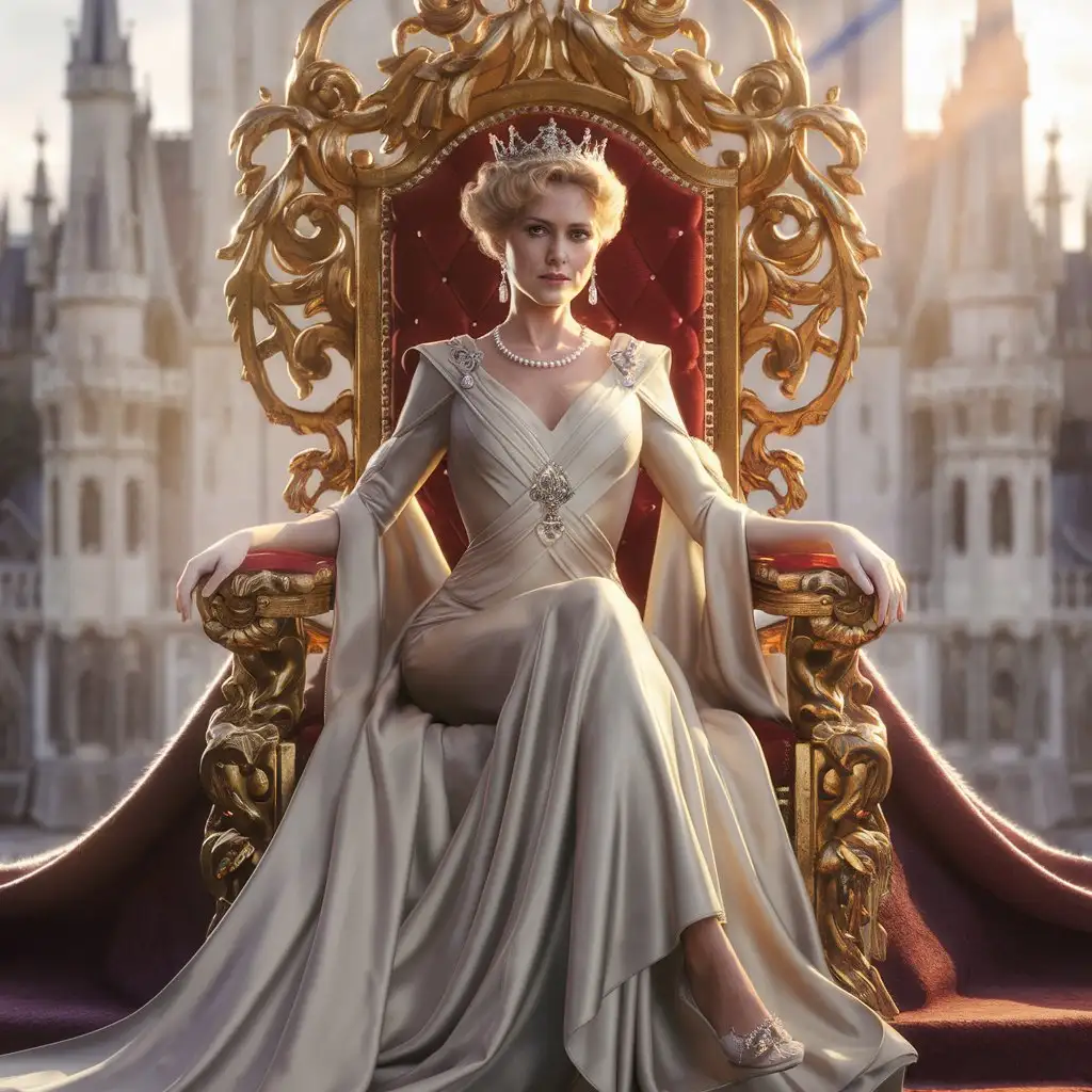 Regal-Queen-Sitting-on-Ornate-Throne