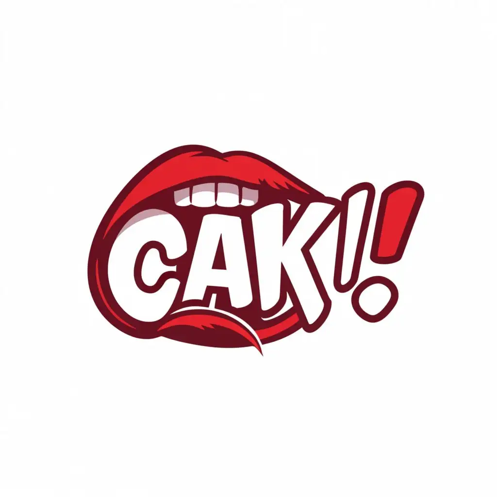 a logo design,with the text "Cak! Snackbars", main symbol:mouth,complex,be used in Restaurant industry,clear background