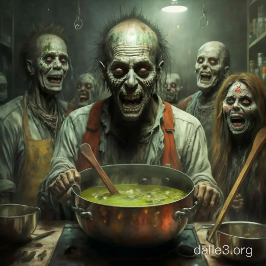 Зомби варят суп из людей
