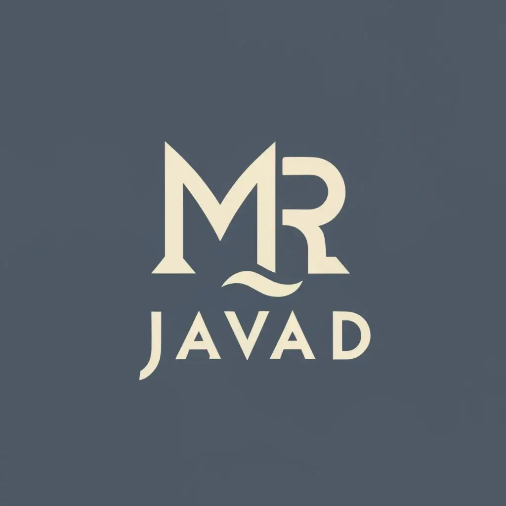 logo, MR, with the text "Javad", typography, be used in Retail industry