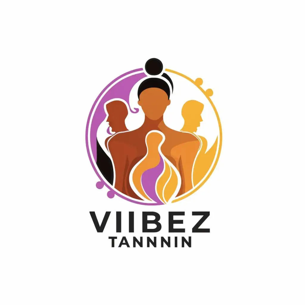 LOGO-Design-for-Vibez-Tanning-Chic-Faces-and-Typography-Blend-for-Beauty-Spa-Industry