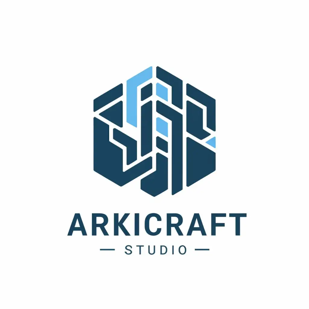 a logo design,with the text "ArkiCraft Studio", main symbol:it should reflect an architectural design firm that offers great designs for buildings,Moderate,be used in Construction industry,clear background