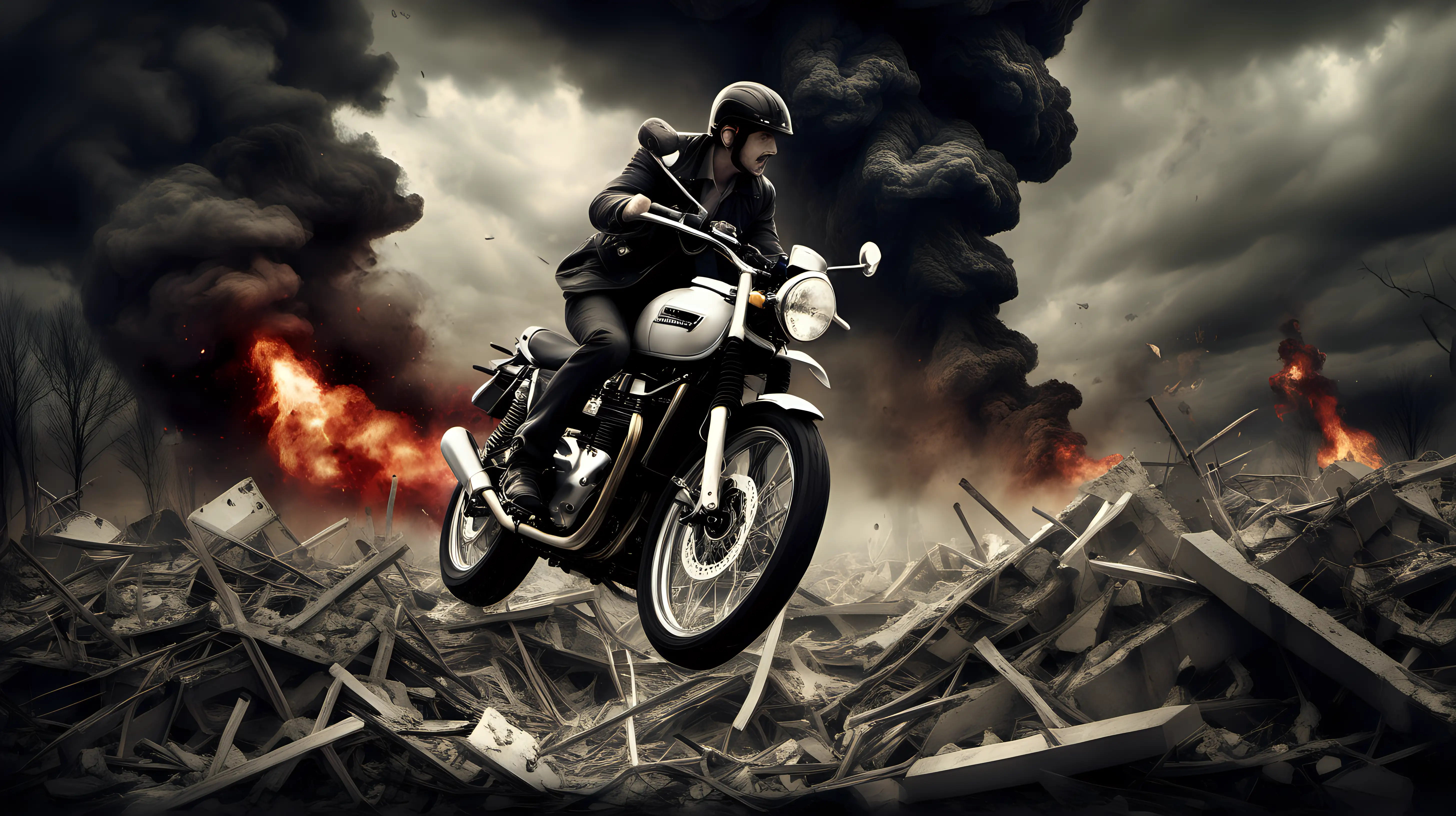 create a passionate, evocative image about a triumph and disaster