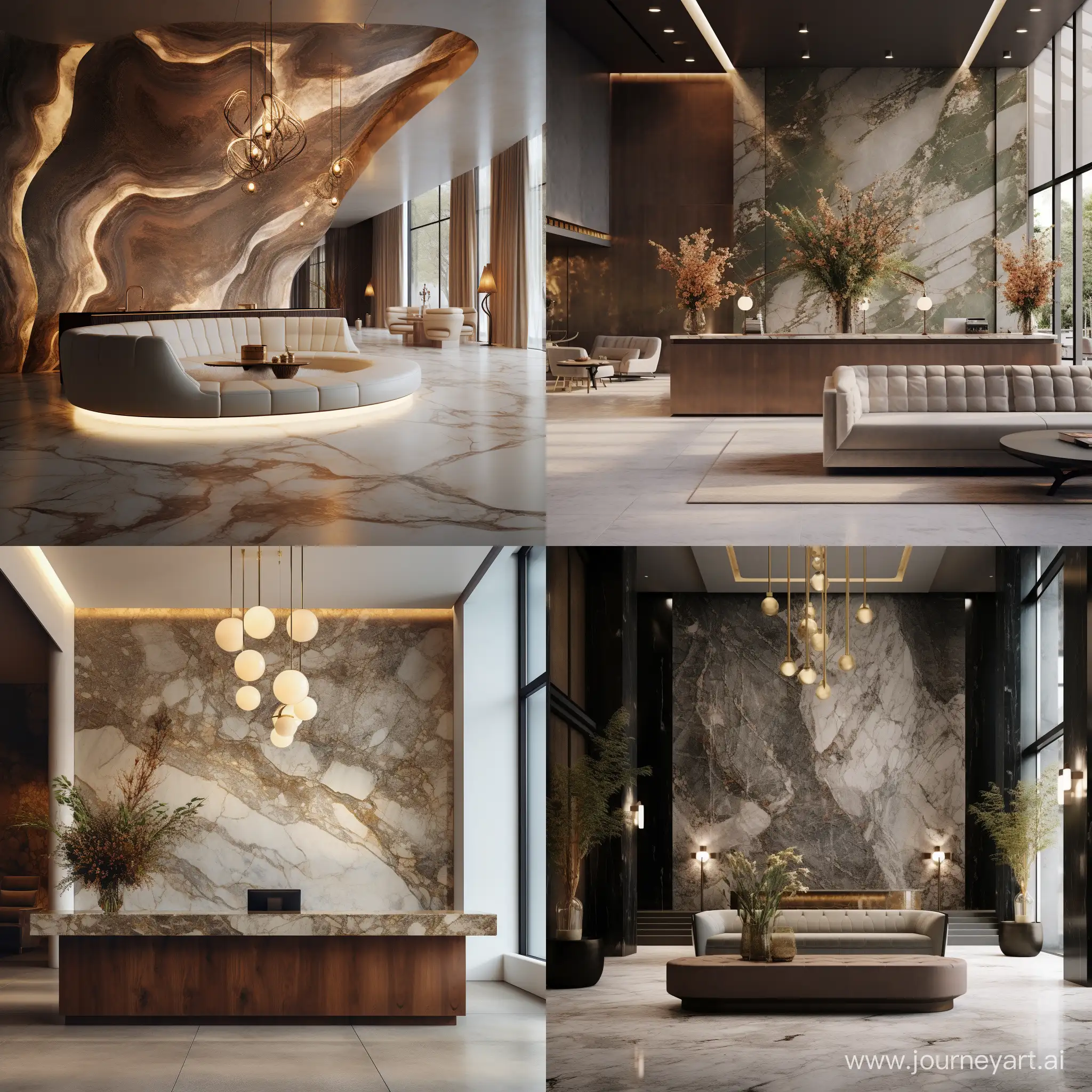 Contemporary-Marble-and-Stone-Reception-Area